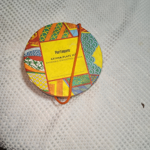 PIER ONE EUC SET OF 4 CERAMIC GEISHA STONEWARE PLATE SET NEVER USED - Picture 11 of 11